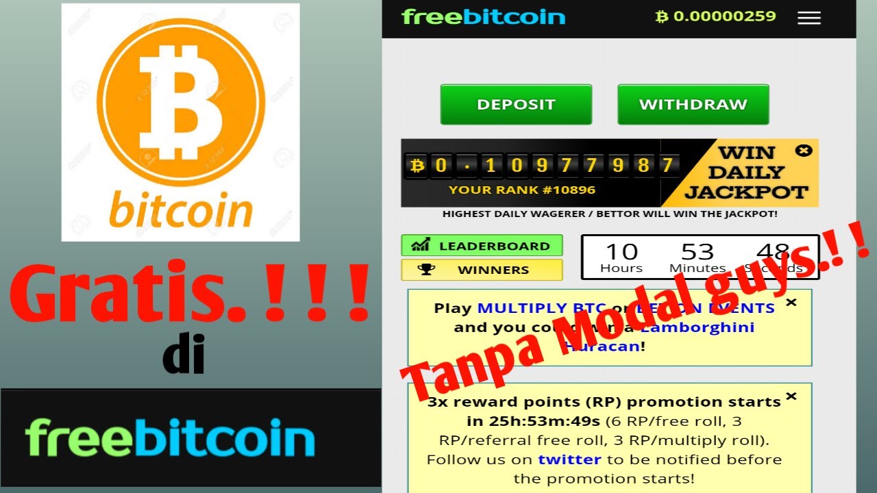 Dapatkan Bitcoin Gratis Tanpa Modal? Ini Rahasianya!